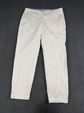 Talbots Womens White Weekend Chino Pants Size 12